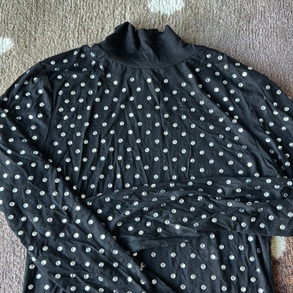 Black crystal covered turtleneck - Picture 4 of 9
